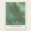 New Waterford, Ohio map print, the full design