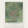 Oakfield, Wisconsin map print, the full design