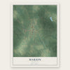 Marion, Louisiana map print, the full design