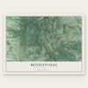 Bentleyville, Ohio map print, the full design