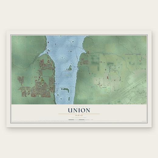 Union, Ohio map print, the full design
