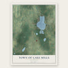Town of Lake Mills, Wisconsin map print, the full design
