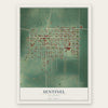 Sentinel, Oklahoma map print, the full design