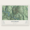 Southbury, Connecticut map print, the full design