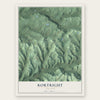 Kortright, New York map print, the full design