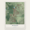 Winfield, Illinois map print, the full design