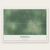 Rodessa, Louisiana map print, the full design
