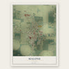 Malone, Florida map print, the full design