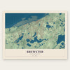 Brewster, Massachusetts map print, the full design