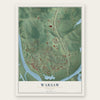 Warsaw, Missouri map print, the full design