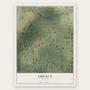 Impact, Texas map print, the full design