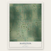 Mapleton, Kansas map print, the full design