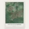 Village of Hamburg, New York map print, the full design