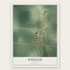 Wheeler, Illinois map print, the full design