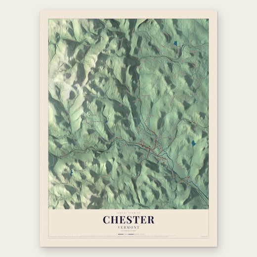 Chester, Vermont map print, the full design
