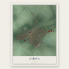 Sabina, Ohio map print, the full design