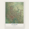 Glasgow, Montana map print, the full design