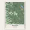 Lindina, Wisconsin map print, the full design