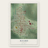 Bayard, Nebraska map print, the full design