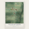 Custer, Michigan map print, the full design