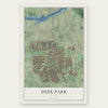 Deer Park, Texas map print, the full design