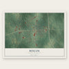Biscoe, North Carolina map print, the full design
