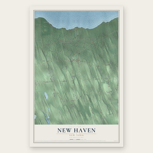 New Haven, New York map print, the full design
