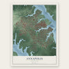 Annapolis, Maryland map print, the full design