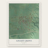 Locust Grove, Oklahoma map print, the full design