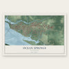 Ocean Springs, Mississippi map print, the full design