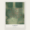 Lamont, Oklahoma map print, the full design