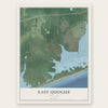 East Quogue, New York map print, the full design