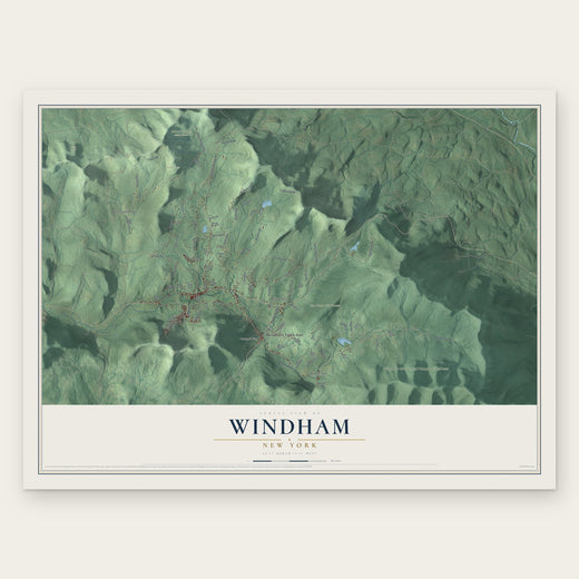 Windham, New York map print, the full design