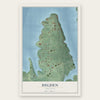 Higden, Arkansas map print, the full design