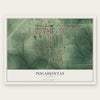 Pocahontas, Illinois map print, the full design