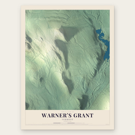Warner's Grant, Vermont map print, the full design