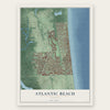 Atlantic Beach, Florida map print, the full design