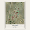 Glendo, Wyoming map print, the full design
