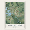 La Valle, Wisconsin map print, the full design