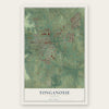 Tonganoxie, Kansas map print, the full design