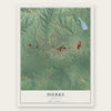 Dierks, Arkansas map print, the full design