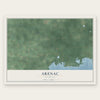 Arenac, Michigan map print, the full design