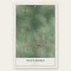 Pottsboro, Texas map print, the full design