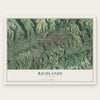 Richlands, Virginia map print, the full design