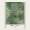 Spillertown, Illinois map print, the full design
