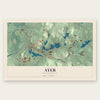 Ayer, Massachusetts map print, the full design