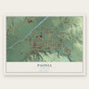 Paonia, Colorado map print, the full design