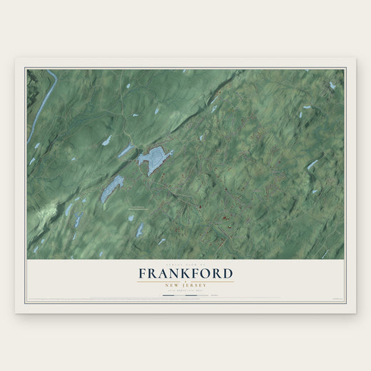 Frankford, New Jersey map print, the full design