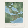 Elysian, Minnesota map print, the full design