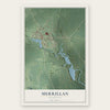 Merrillan, Wisconsin map print, the full design